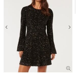 Evernew Lizzy Sequin Mini dress black